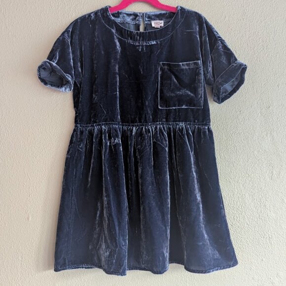 NWT. Franki by Francesca’s * Oversized Velvet T-Shirt Dress * Youth 7 - Picture 2 of 6
